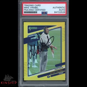 Mike Vrabel signed 2021 Panini Trading Card PSA DNA Slabbed Auto C2222