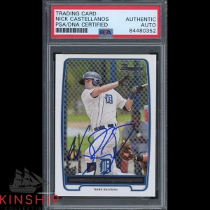 Nick Castellanos signed 2012 Topps Trading Card PSA DNA Slabbed Auto C2243