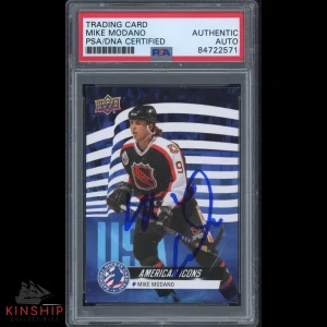 Mike Modano signed 2023 Upper Deck Trading Card PSA DNA Slabbed Auto C2300