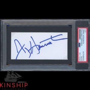 Broadcaster Jerry Howarth signed Cut PSA DNA Slabbed Blue Jays Auto C2420