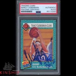 Nancy Liberman signed 1989 SI for Kids Rookie Card PSA DNA Slab HOF Auto C2316