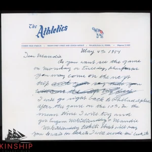 Connie Mack signed ALS Letter JSA LOA Full Name McGillicuddy Auto HOF Rare Z1488