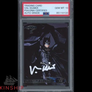 Val Kilmer signed 1995 Batman Forever Trading Card PSA DNA Slabbed Auto 10 C2343