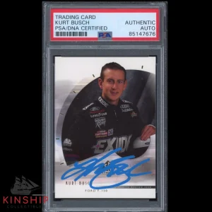 Kurt Busch signed 2000 Upper Deck SP Rookie Card PSA DNA Nascar Auto C2865