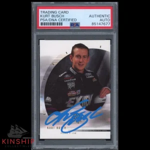 Kurt Busch signed 2000 Upper Deck SP Rookie Card PSA DNA Nascar Auto C2864