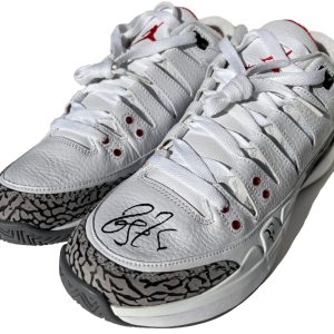 ROGER FEDERER SIGNED NIKE AIR JORDAN ZOOM VAPOR RF AJ3 TENNIS SHOE CEMENT JSA !
