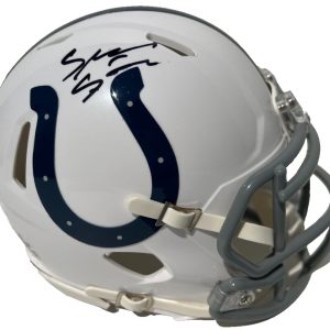 SHANE STEICHEN SIGNED AUTOGRAPHED INDIANAPOLIS COLTS FOOTBALL MINI HELMET JSA