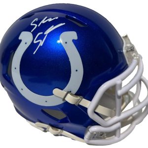 SHANE STEICHEN SIGNED INDIANAPOLIS COLTS FLASH FOOTBALL MINI HELMET JSA