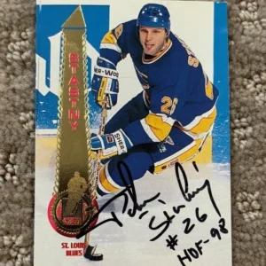 1994-95 Pinnacle Blues Hockey #134 Peter Stastny signed autographed Card Blues