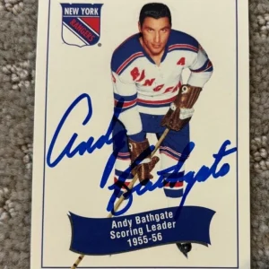 1994 Parkhurst MISSING LINK #173 Andy Bathgate signed autographed card Rangers