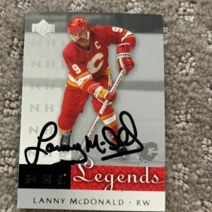 2001-02 Upper Deck NHL Legends Lanny McDonald signed autographed card Flames