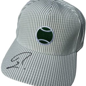 RAFAEL NADAL SIGNED WIMBLEDON TENNIS HAT CAP RAFA AO FRENCH US OPEN JSA