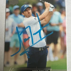 Nick Taylor signed 2024 Upper Deck Trading Card PGA Golf Auto R15