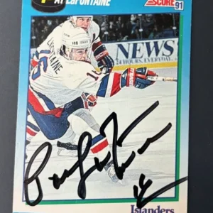 1991-92 Score Canadian English #480 Pat LaFontaine signed autographed card