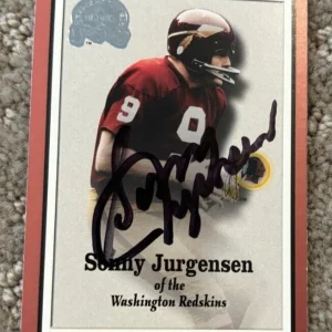 Sonny Jurgensen signed autographed 2000 Fleer Greats Of The Game card Redskins