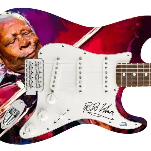 B.B. King Autographed Signed Photo Graphics Guitar ACOA