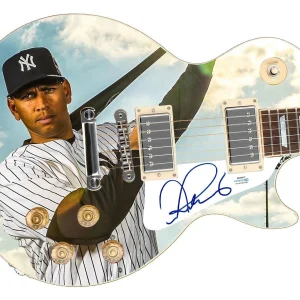 Alex Rodriguez New York NY Yankees Signed Custom Graphics 1/1 Photo Guitar ACOA