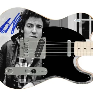 Bruce Springsteen Autographed Fender Signed Custom Graphics Photo Guitar ACOA