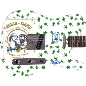 Cheech And Chong Up In Smoke Still Smoking Graphics Photo Poster Signed Guitar