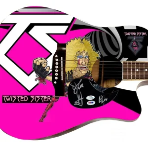 Twisted Sister Autographed 1:1 Signature Edition Graphics Photo Guitar ACOA PSA