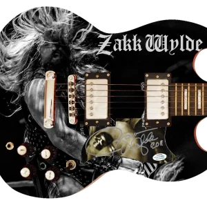 Zakk Wylde Autographed Custom Graphics Photo Guitar ACOA