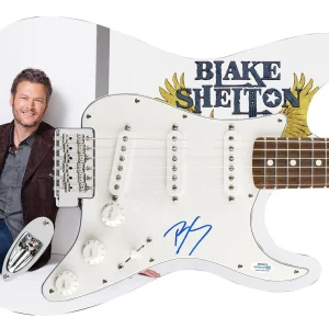 Blake Shelton Autographed Signed Photo Graphics Guitar ACOA