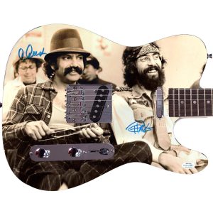 Cheech And Chong Up In Smoke Still Smoking Graphics Photo Poster Signed Guitar