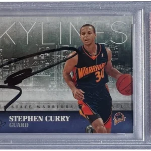 STEPHEN CURRY SIGNED 2009-10 PANINI STUDIO SKYLINES CARD #9 RC AUTO PSA/DNA