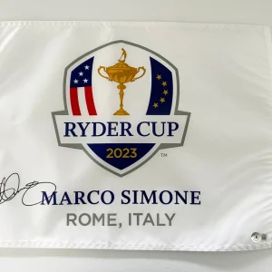 Rory McIlroy Signed Golf Flag 2023 Ryder Cup Beckett BAS 1 COA