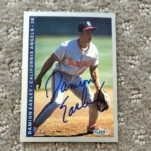 1993 Fleer Damion Easley signed autographed rookie #189 Card Los Angeles Angels