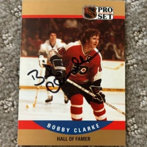 1990-91 Pro Set - #657 Bobby Clarke signed autographed card Philadelphia Flyers