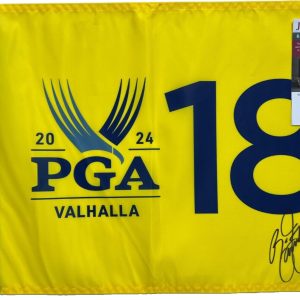 RICKIE FOWLER SIGNED 2024 PGA CHAMPIONSHIP PIN FLAG VALHALLA GOLF JSA