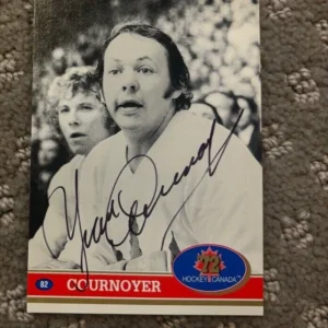 YVAN COURNOYER signed 1972 Team Canada Summit Series Future Trends hockey card