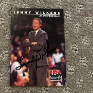 1992 Skybox USA - #97 Lenny Wilkens signed autographed card