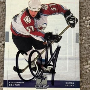 1999-00 Wayne Gretzky Hockey #47 Chris Drury signed autographed card Avalanche