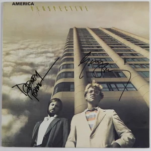 America Gerry Beckley Dewey Bunnell JSA Signed Autograph Record Vinyl