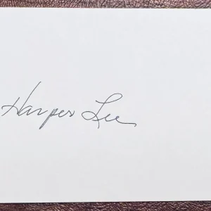Harper Lee Signed Autographed 3x5 Card JSA Letter To Kill A Mockingbird