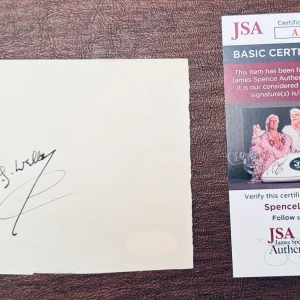 HG Wells Signed Autographed 4x5 Album Page JSA War Of The Worlds Science Fiction