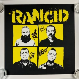 Rancid JSA Signed Autograph Lithograph Poster Fully signed Tim Armstrong +