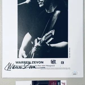 Warren Zevon Signed Autographed 8x10 Photo JSA Cert Werewolves Of London