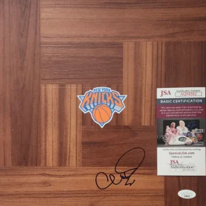 Allan Houston Signed Floorboard w/ JSA COA #AQ94502 NY New York Knicks