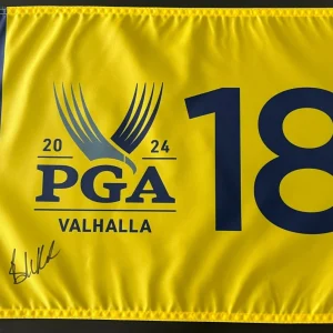BROOKS KOEPKA SIGNED 2024 PGA CHAMPIONSHIP FLAG w/EXACT VIDEO PROOF BECKETT COA