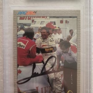 1991 ALL WORLD INDY MARIO ANDRETTI RACING SIGNED AUTO #96 CARD BECKETT