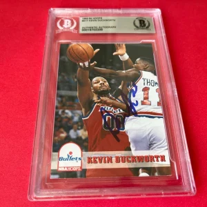 Kevin Duckworth NBA 1993-94 Hoops Card Signed Auto Beckett BAS
