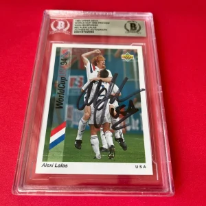 Alexi Lalas TEAM USA 1993 Upper Deck Card Signed Auto Beckett BAS Slabbed