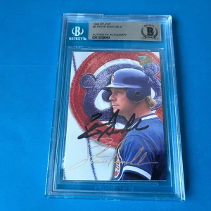 Steve Buechele Cubs 1993 Leaf Studio Card Signed Auto Beckett BAS COA