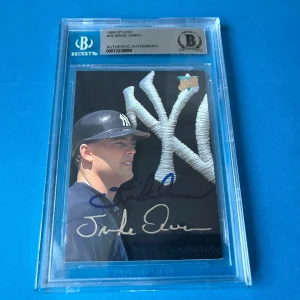 Spike Owen Yankees 1993 Leaf Studio Card Signed Auto Beckett BAS COA