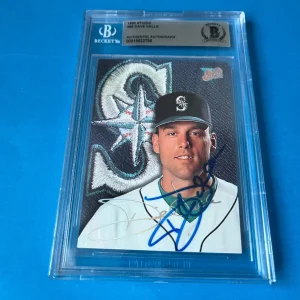 Dave Valle Mariners 1993 Leaf Studio Card Signed Auto Beckett BAS COA
