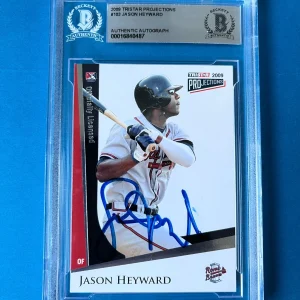 Jason Heyward 2009 Tristar Projections Card Signed Auto Beckett BAS Slabbed