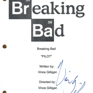 Vince Gilligan Signed Autograph Breaking Bad Pilot Script Screenplay Beckett COA